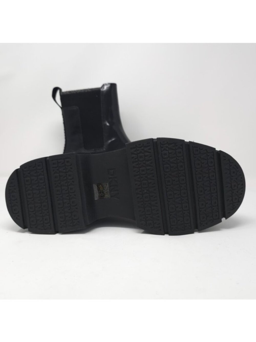 DKNY Black Patent Chelsea Lug Booties 8M - Picture 5 of 11